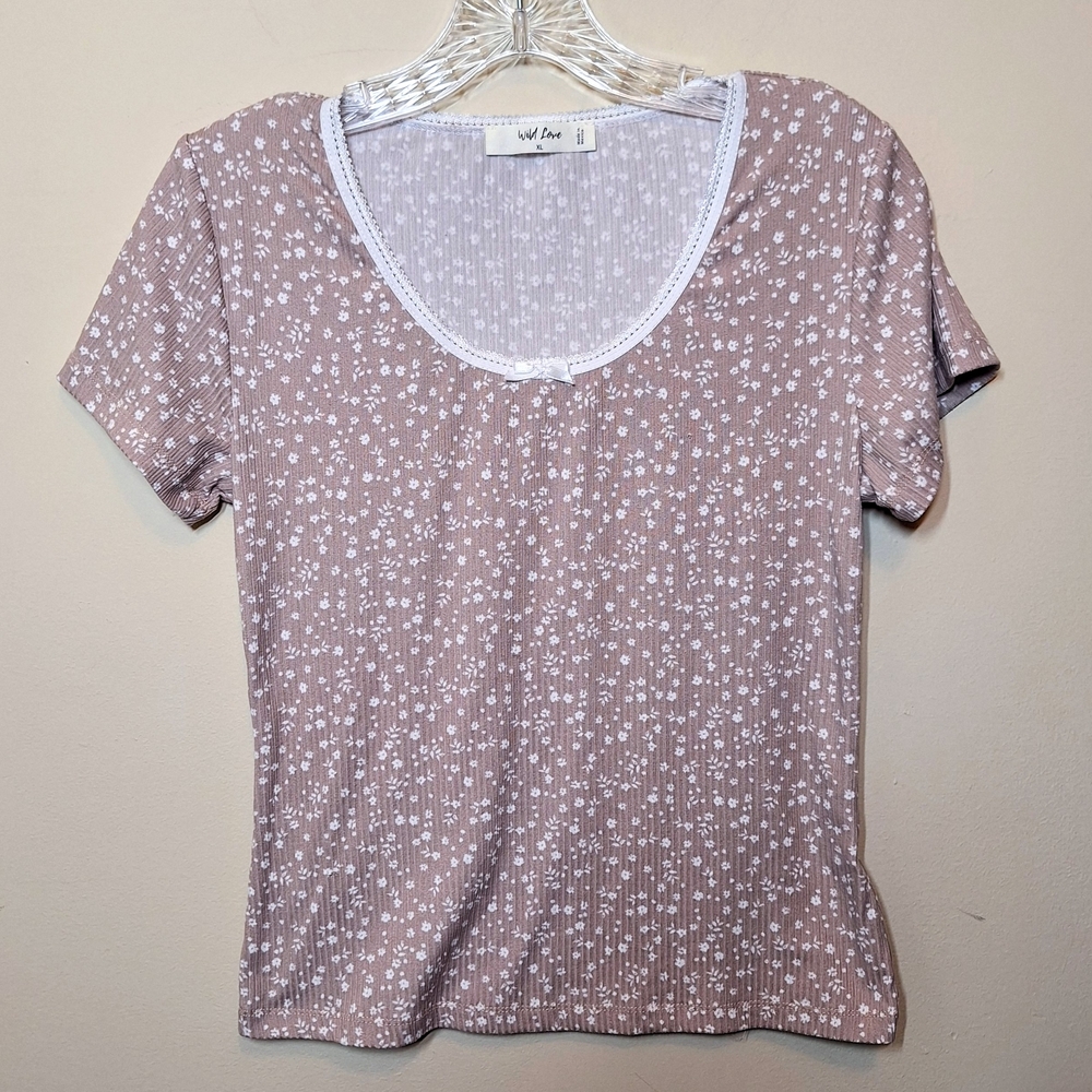 Women's Floral Tan Top